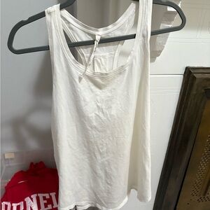 Lululemon Athletica White Relaxed Fit Tank Top